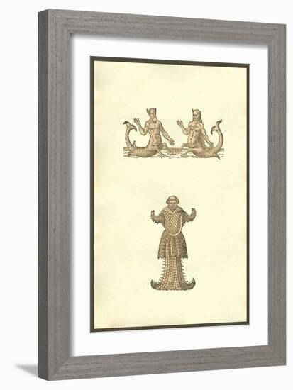 Sea Monster Effigies-Ulisse Aldrovandi-Framed Art Print