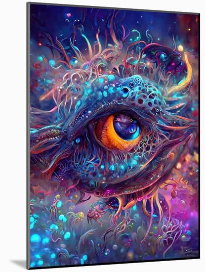 Sea Monster Eye-null-Mounted Art Print
