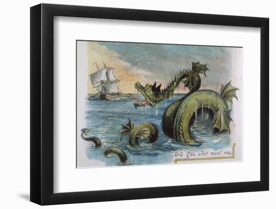 Sea Monster Looks at a Sailing Ship-R. Andre-Framed Photographic Print