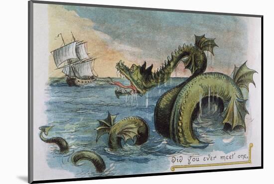 Sea Monster Looks at a Sailing Ship-R. Andre-Mounted Photographic Print