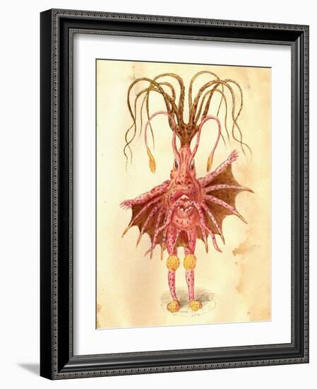 Sea Nettle 1873 'Missing Links' Parade Costume Design-Charles Briton-Framed Giclee Print