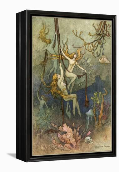 Sea Nymphs-Warwick Goble-Framed Premier Image Canvas