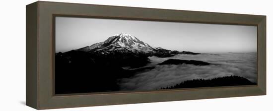 Sea of Clouds with Mountains in the Background, Mt Rainier, Pierce County, Washington State, USA-null-Framed Premier Image Canvas