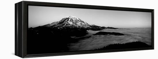 Sea of Clouds with Mountains in the Background, Mt Rainier, Pierce County, Washington State, USA-null-Framed Premier Image Canvas