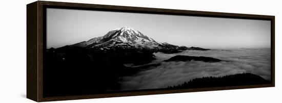 Sea of Clouds with Mountains in the Background, Mt Rainier, Pierce County, Washington State, USA-null-Framed Premier Image Canvas