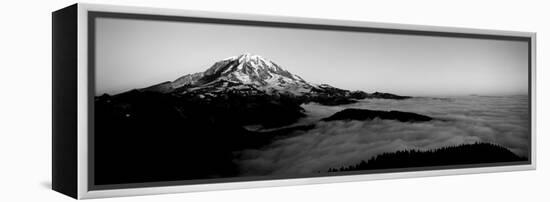 Sea of Clouds with Mountains in the Background, Mt Rainier, Pierce County, Washington State, USA-null-Framed Premier Image Canvas