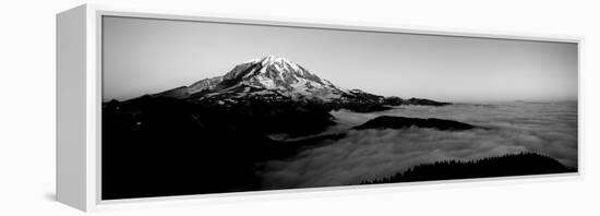 Sea of Clouds with Mountains in the Background, Mt Rainier, Pierce County, Washington State, USA-null-Framed Premier Image Canvas
