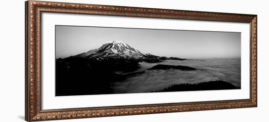 Sea of Clouds with Mountains in the Background, Mt Rainier, Pierce County, Washington State, USA-null-Framed Photographic Print