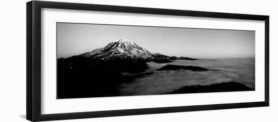 Sea of Clouds with Mountains in the Background, Mt Rainier, Pierce County, Washington State, USA-null-Framed Photographic Print