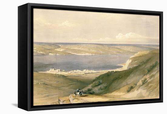 Sea of Galilee or Genezareth, Looking Towards Bashan, April 21st 1839, Pub. 1842-David Roberts-Framed Premier Image Canvas