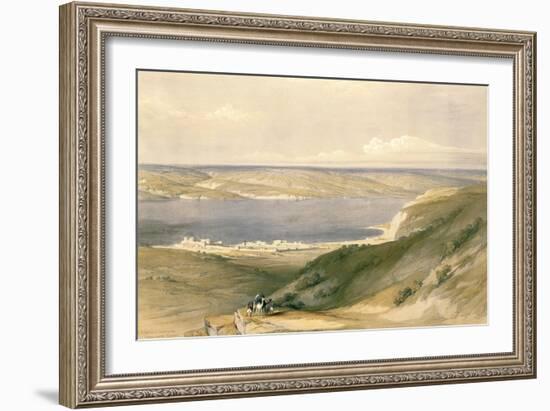 Sea of Galilee or Genezareth, Looking Towards Bashan, April 21st 1839, Pub. 1842-David Roberts-Framed Giclee Print