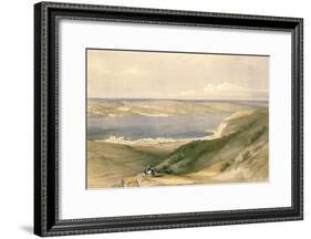 Sea of Galilee or Genezareth, Looking Towards Bashan, April 21st 1839, Pub. 1842-David Roberts-Framed Giclee Print
