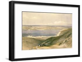 Sea of Galilee or Genezareth, Looking Towards Bashan, April 21st 1839, Pub. 1842-David Roberts-Framed Giclee Print
