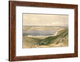 Sea of Galilee or Genezareth, Looking Towards Bashan, April 21st 1839, Pub. 1842-David Roberts-Framed Giclee Print