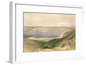 Sea of Galilee or Genezareth, Looking Towards Bashan, April 21st 1839, Pub. 1842-David Roberts-Framed Giclee Print