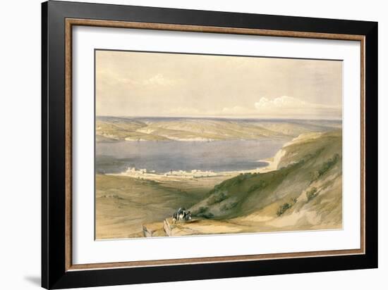 Sea of Galilee or Genezareth, Looking Towards Bashan, April 21st 1839, Pub. 1842-David Roberts-Framed Giclee Print