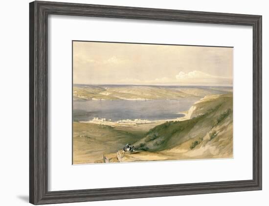 Sea of Galilee or Genezareth, Looking Towards Bashan, April 21st 1839, Pub. 1842-David Roberts-Framed Giclee Print