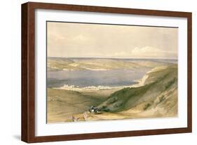 Sea of Galilee or Genezareth, Looking Towards Bashan, April 21st 1839, Pub. 1842-David Roberts-Framed Giclee Print