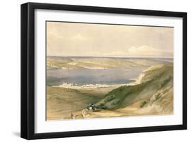 Sea of Galilee or Genezareth, Looking Towards Bashan, April 21st 1839, Pub. 1842-David Roberts-Framed Giclee Print