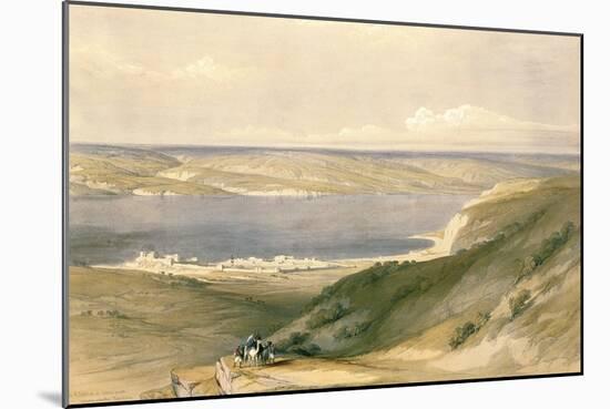 Sea of Galilee or Genezareth, Looking Towards Bashan, April 21st 1839, Pub. 1842-David Roberts-Mounted Giclee Print