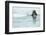 Sea otter resting amongst sea ice, Alaska, USA-Danny Green-Framed Photographic Print