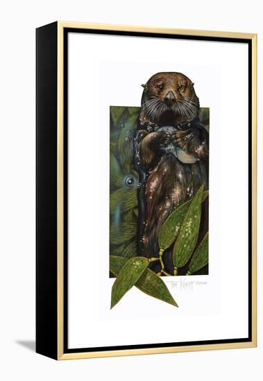 Sea Otter-Tim Knepp-Framed Premier Image Canvas