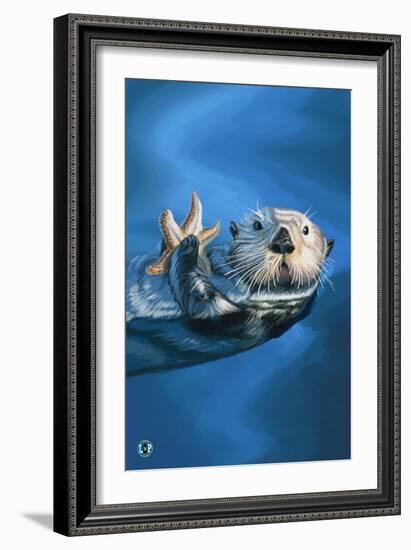 Sea Otter-Lantern Press-Framed Art Print