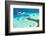 Sea Plane Flying above Maldives Islands-Jag_cz-Framed Photographic Print