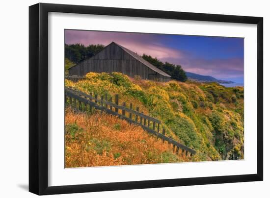 Sea Ranch Barn-Vincent James-Framed Photographic Print