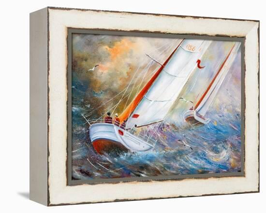 Sea Regatta At A Gale-balaikin2009-Framed Stretched Canvas