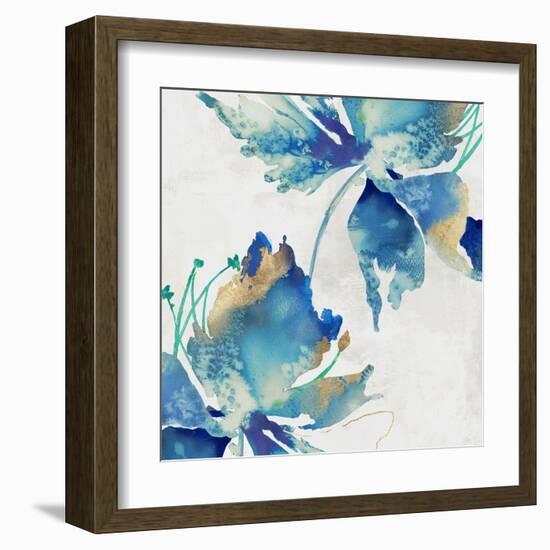 Sea Salt Floral I-Alex Black-Framed Art Print