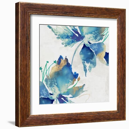 Sea Salt Floral I-Alex Black-Framed Art Print