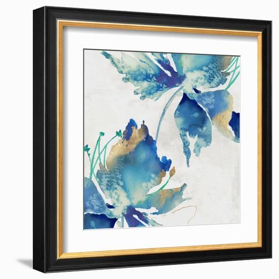 Sea Salt Floral I-Alex Black-Framed Art Print