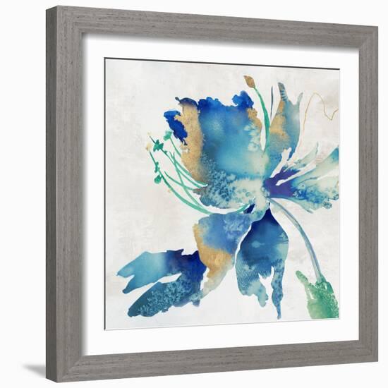 Sea Salt Floral II-Alex Black-Framed Art Print