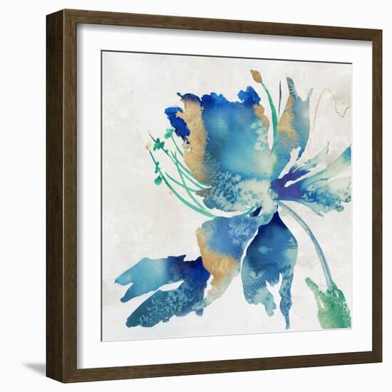 Sea Salt Floral II-Alex Black-Framed Art Print