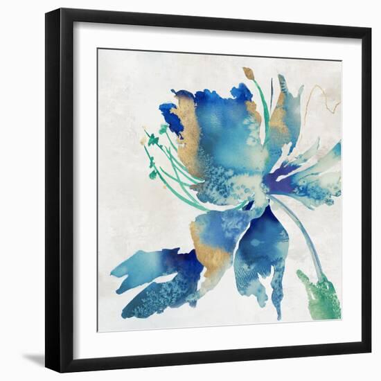 Sea Salt Floral II-Alex Black-Framed Art Print