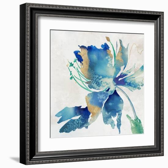 Sea Salt Floral II-Alex Black-Framed Art Print