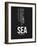 SEA Seattle Airport Black-NaxArt-Framed Art Print