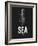 SEA Seattle Airport Black-NaxArt-Framed Art Print