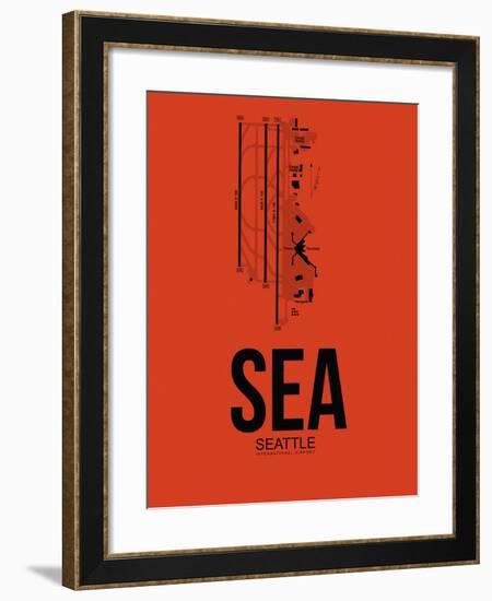 SEA Seattle Airport Orange-NaxArt-Framed Art Print