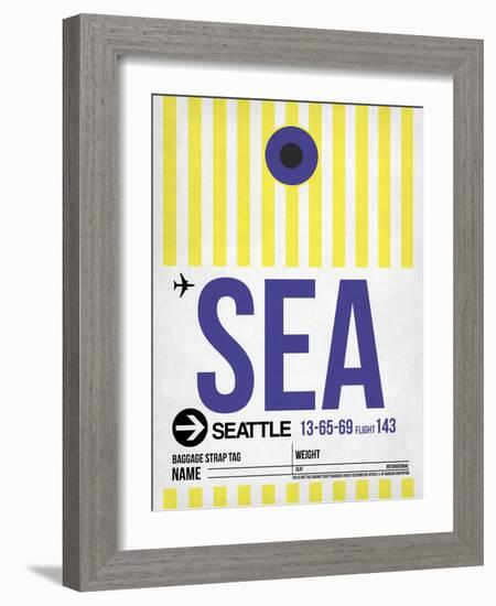 SEA Seattle Luggage Tag 1-NaxArt-Framed Art Print