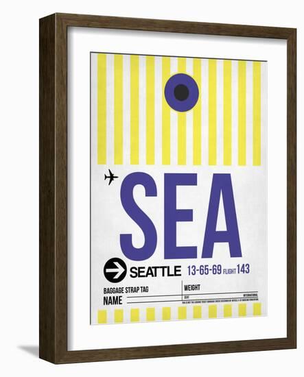 SEA Seattle Luggage Tag 1-NaxArt-Framed Art Print