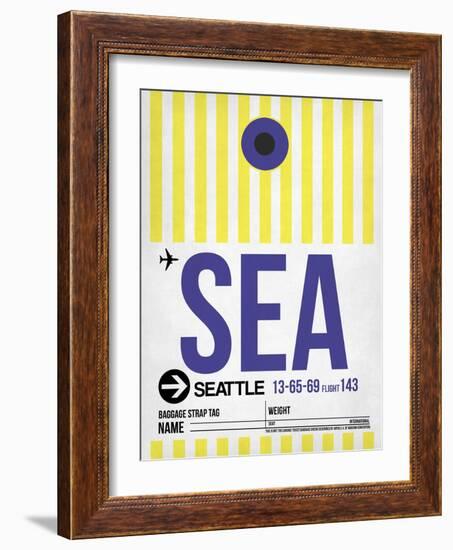 SEA Seattle Luggage Tag 1-NaxArt-Framed Art Print