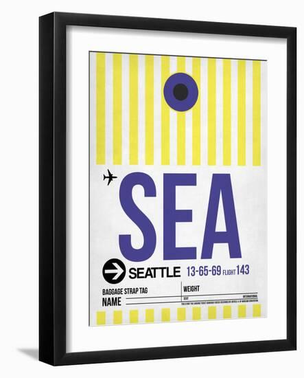 SEA Seattle Luggage Tag 1-NaxArt-Framed Art Print