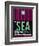 SEA Seattle Luggage Tag 2-NaxArt-Framed Art Print