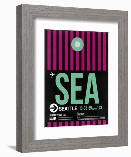 SEA Seattle Luggage Tag 2-NaxArt-Framed Art Print