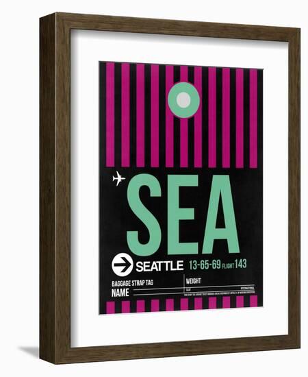 SEA Seattle Luggage Tag 2-NaxArt-Framed Art Print