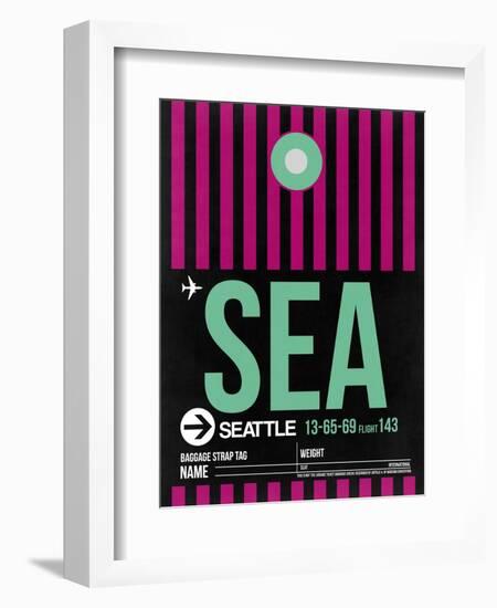 SEA Seattle Luggage Tag 2-NaxArt-Framed Art Print