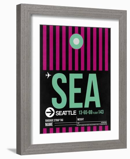 SEA Seattle Luggage Tag 2-NaxArt-Framed Art Print