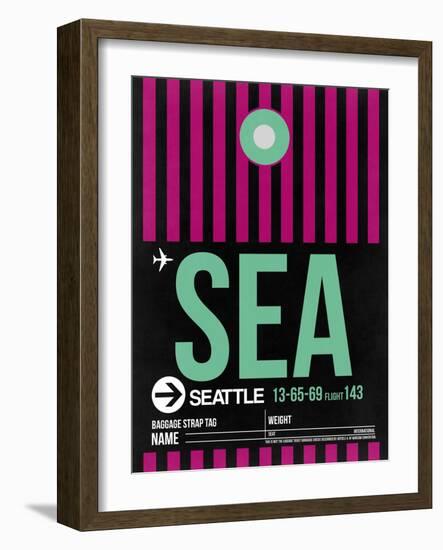 SEA Seattle Luggage Tag 2-NaxArt-Framed Art Print